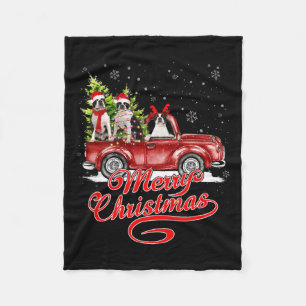 Cobertor De Velo Feliz Natal Boston Terrier Dogs Reindeer Papais no