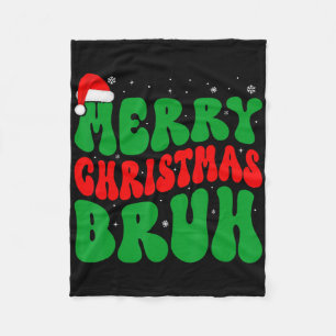 Cobertor De Velo Feliz Natal Bruh Luzes de Natal Chapéu do Papai No