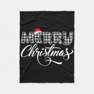 Cobertor De Velo Feliz Natal Búfalo Preto E Branco Xadrez Para