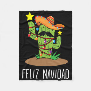 Cobertor De Velo Feliz Natal Cactus - Árvore Mexicana de Natal Em J