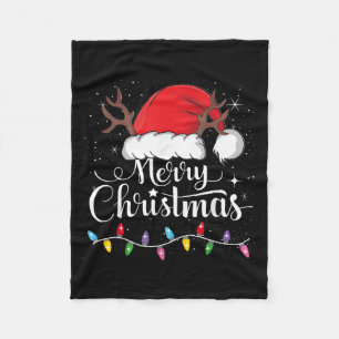 Cobertor De Velo Feliz Natal Chapéu Vermelho do Papai Noel Rena Fam
