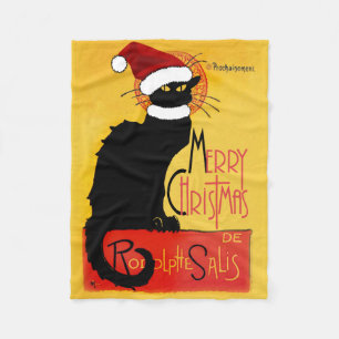 Cobertor De Velo Feliz Natal - Chat Noir
