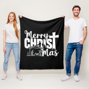 Cobertor De Velo Feliz Natal Cristão Jesus Família Natal