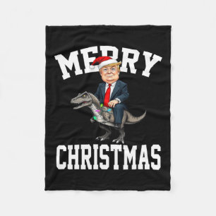 Cobertor De Velo Feliz Natal Dino Donald Trump Dinossaur T-rex X