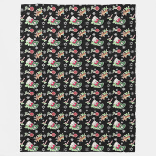 Cobertor De Velo Feliz Natal Feliz Reindeer Fleece