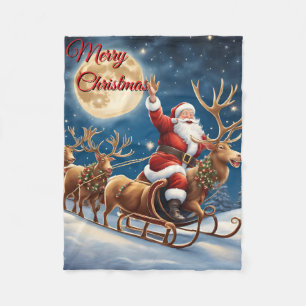 Cobertor De Velo Feliz Natal Fleece Blanket