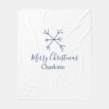 Feliz Natal flocos de neve azuis adicionam nomes d