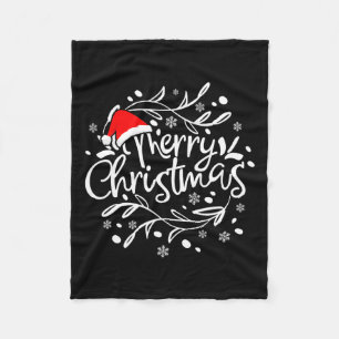 Cobertor De Velo Feliz Natal Luz Vermelha Santa Hat Família Xmas M