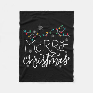 Cobertor De Velo Feliz Natal Luz Vermelha Santa Hat Família Xmas M