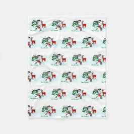 Cobertor De Velo Feliz Natal! Neve com Amigos