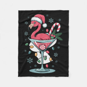 Cobertor De Velo Feliz Natal Nk Flamingo Bebendo Luzes de Vinho X