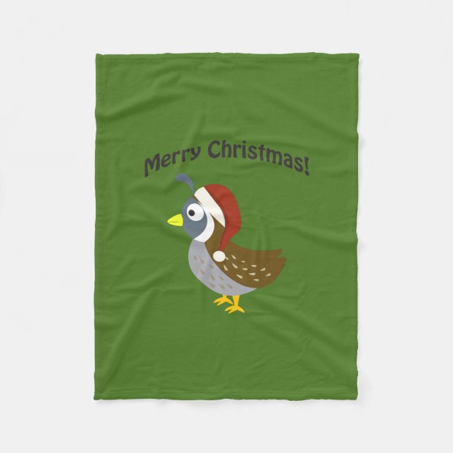 Cobertor De Velo Feliz Natal! Papais noeis Quail (Frente)