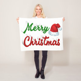 Cobertor De Velo Feliz Natal Santa Hat - roteiro vermelho