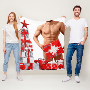 Cobertor De Velo Feliz Natal SlipperyJoe presente vermelho branco p