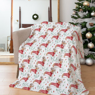 Cobertor De Velo Feliz Natal  Suéter de Natal Dachshund