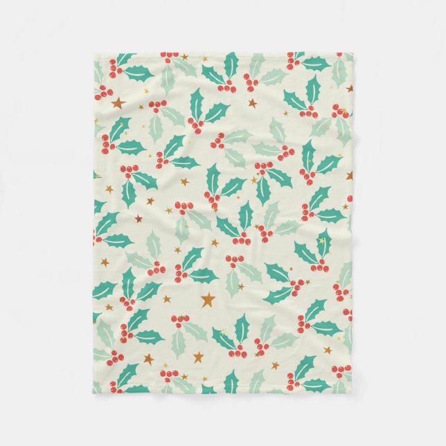 Cobertor De Velo Feliz Natal Vermelho E Mistura Verde (Frente)