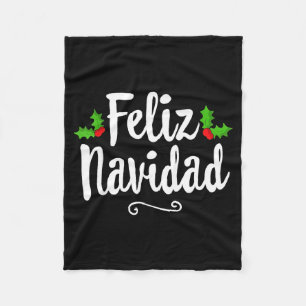 Cobertor De Velo Feliz Navidad Vintage Retro Natal Mexicano Espanho