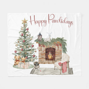 Cobertor De Velo Feliz Pawlidays Desenho de Cachorro - Lhasa Apso