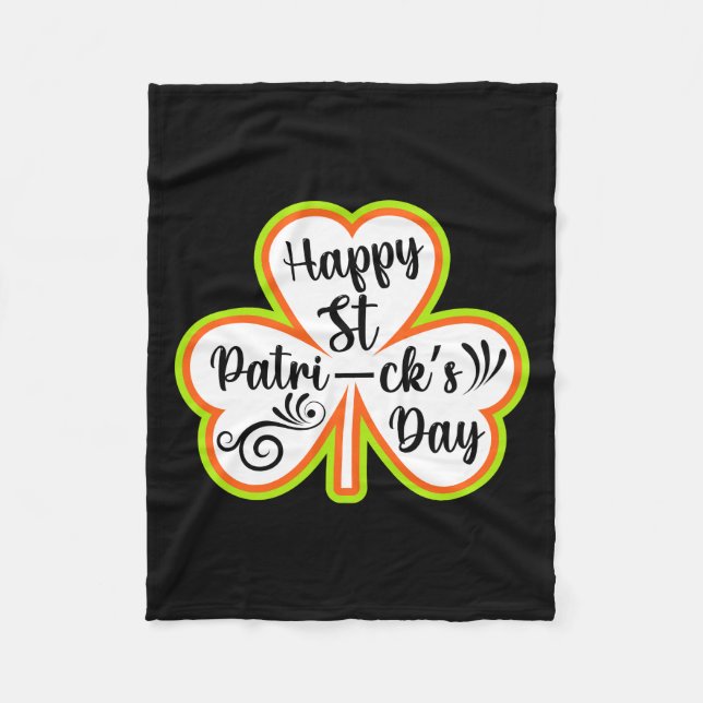 Cobertor De Velo Feliz Rua Patrick S Day (Frente)