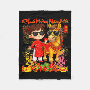 Cobertor De Velo Feliz Tet Chuc Mung Nam Moi 2026 Li Xi Me Por Favo