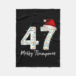 Cobertor De Velo Feliz Trumpmas 47 Famílias Correspondendo Pj Funny