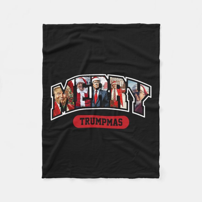 Cobertor De Velo Feliz Trumpmas Natal Trump Pijamas (Frente)