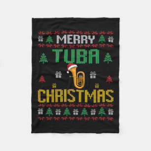 Cobertor De Velo Feliz Tuba Christmas Funny Tuba Player Ugly Xmas H