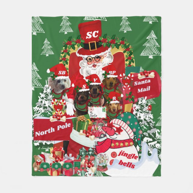 Cobertor De Velo Felizes Feriados Jogam Fégua (Frente)