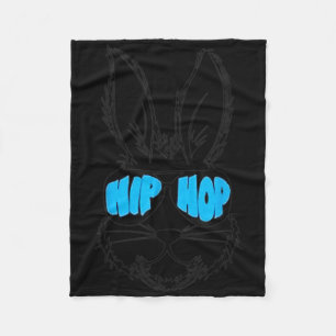 Cobertor De Velo Felz pascoa De Hip Hop Rosto Coelho Com Pulmões Ho