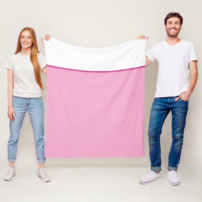 Cobertor De Velo Feminino Rosa Pastel e Branco  (In Situ)