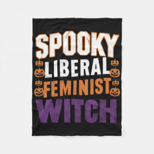 Cobertor De Velo Feminista Liberal Spooky Bruxa Feminista F