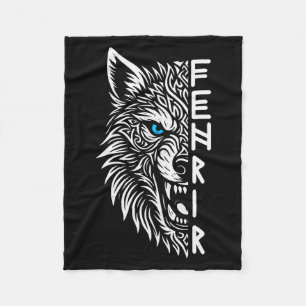 Cobertor De Velo Fenrir Lobo Viking de Odin Nórdico Celta Viking Fe