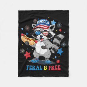 Cobertor De Velo Feral e Livre 4 de Julho Fofinho Patriótico Mapach