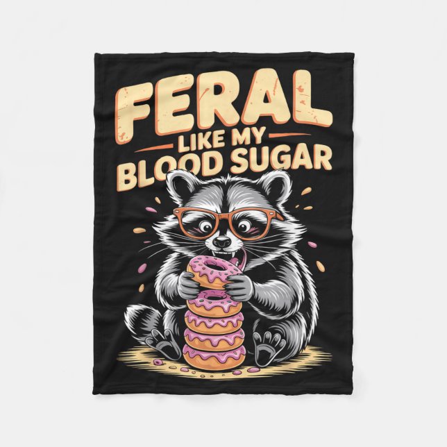 Cobertor De Velo Feral Like My Blood Sugar  (Frente)