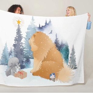 Cobertor De Velo Feriado de cães PEACE Chow