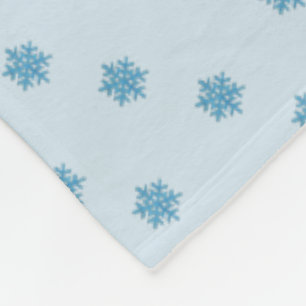 Cobertor De Velo Feriado de inverno com Floco de neve azul personal