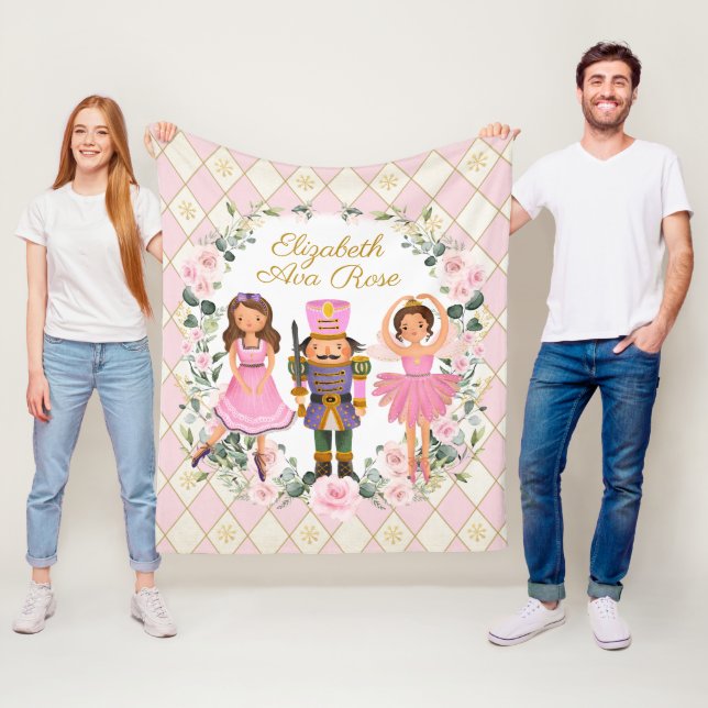 Cobertor De Velo Feriado Floral de Noz-Rosa Blush Menina (In Situ)