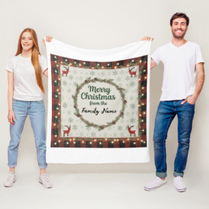 Cobertor De Velo Feriado Personalizado de Natal Rustic Felry