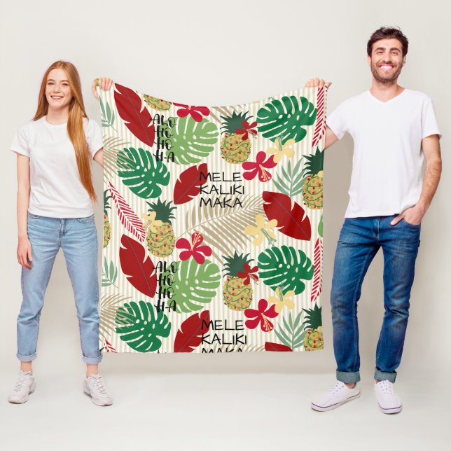Cobertor De Velo Feriado Tropical ALO-HO-HO-HA-HA Hawaiian  (In Situ)