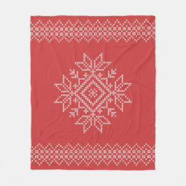 Cobertor De Velo Feriados de Natal, ponto de cruz vermelho