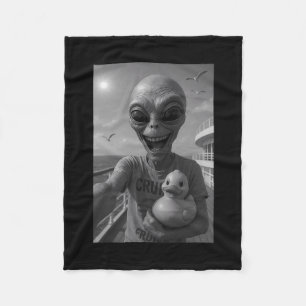 Cobertor De Velo Férias de Cruzeiro de Pato Alien - Funny Alien Duc