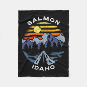 Cobertor De Velo Férias de salmão Idaho montanhas acampamento lembr
