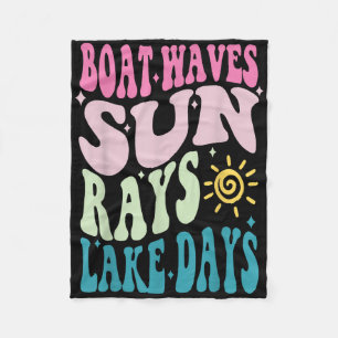Cobertor De Velo Férias de Verão Barco Onda Raios de Sol Nada se co