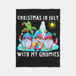 Cobertor De Velo Férias de Verão Gnomies Gnomos para o Natal em Ju