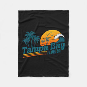 Cobertor De Velo Férias de verão na praia vintage Tampa Y Florida S