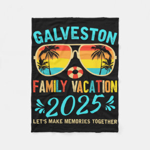 Cobertor De Velo Férias em Família ao Estilo Vintage Galveston Beac