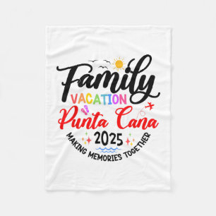 Cobertor De Velo Férias em Família em Punta Cana 2025 Roupas Combin
