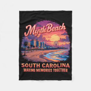 Cobertor De Velo Férias em Família Myrtle Beach 2025 Feriado Verão