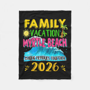 Cobertor De Velo Férias em Família Myrtle Beach 2026 Feriado Verão