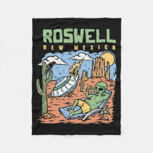 Cobertor De Velo Férias Engraçadas de Alien em Roswell Deserto do N